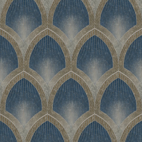 Galerie Wallpaper Product code: G68083 - Special FX 2 Wallpaper Collection - Navy, Taupe Colours -  