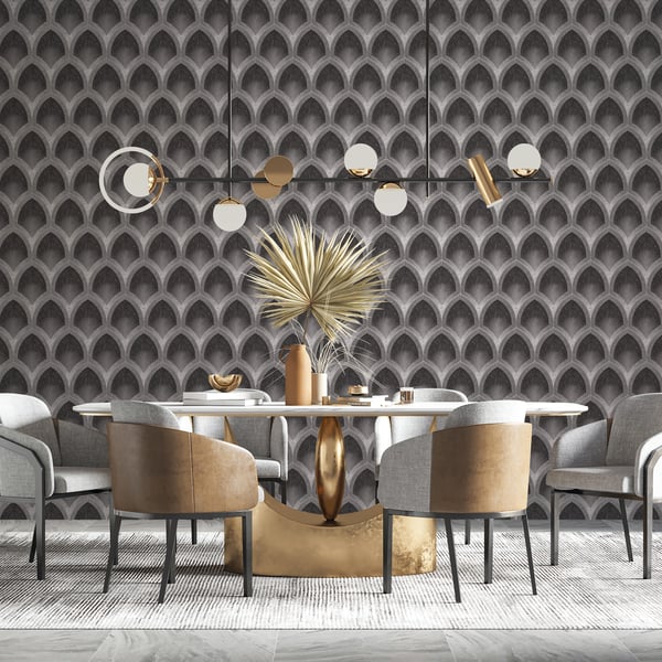 Galerie Wallpaper Product code: G68084_2 - Special FX 2 Wallpaper Collection - Silver, Black, Silver Colours -  