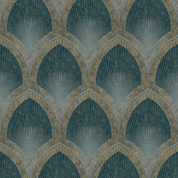 Galerie Wallpaper Product code: G68085 - Special FX 2 Wallpaper Collection - Silver, Turquoise, Gold Colours -  