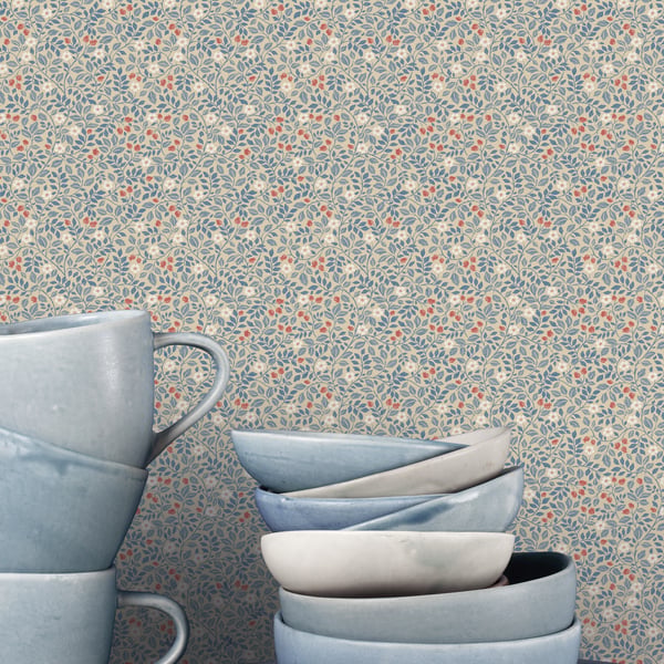 Galerie Wallpaper Product code: G68710_2 - Miniatures 3 Wallpaper Collection - Tan,Navy,Red Colours -  