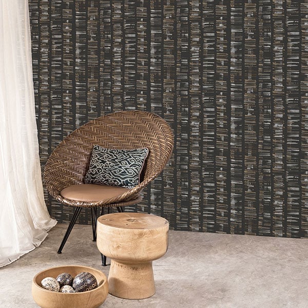 Galerie Wallpaper Product code: G78281R - Bazaar Wallpaper Collection - Black Grey Tan Colours -  