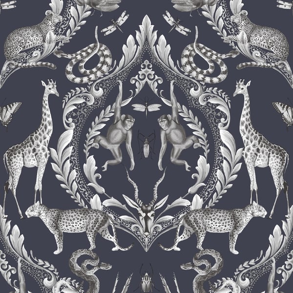 Galerie Wallpaper Product code: G78311 - Bazaar Wallpaper Collection - Navy Colours -  