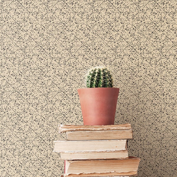 Galerie Wallpaper Product code: G78335R - Bazaar Wallpaper Collection - Black Light Ochre Colours -  