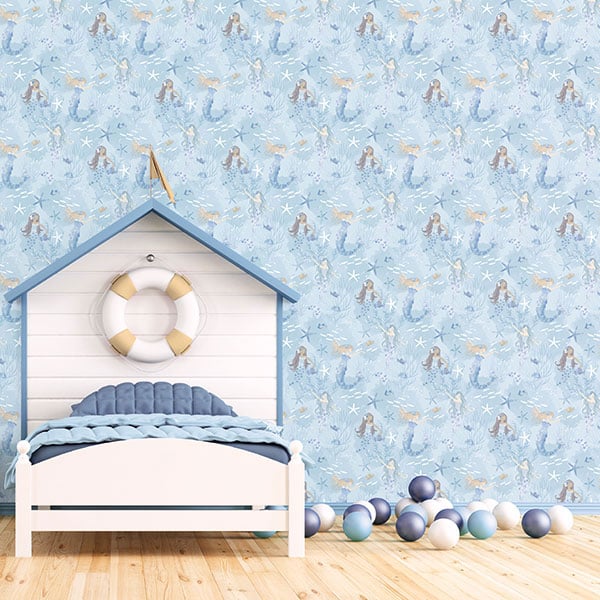 Galerie Wallpaper Product code: G78388R - Tiny Tots 2 Wallpaper Collection - Blues Purple Glitter Colours -  