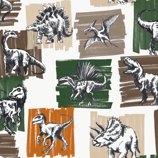Galerie Wallpaper Product code: G78560 - Kids & Teens Wallpaper Collection - Dark Green Orange Brown Black Colours -  