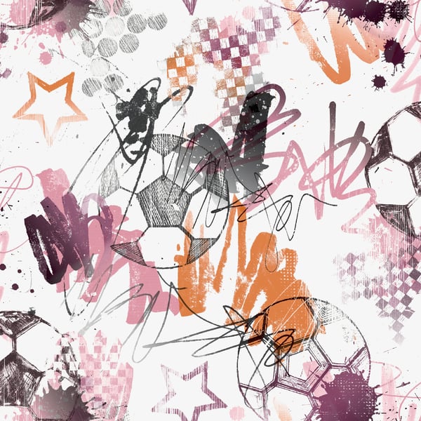 Galerie Wallpaper Product code: G78567 - Kids & Teens Wallpaper Collection - Magenta Orange Black Colours -  