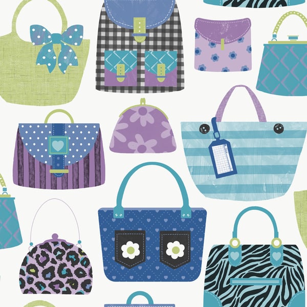 Galerie Wallpaper Product code: G78583 - Kids & Teens Wallpaper Collection - Purple Turquoise Lime Colours -  
