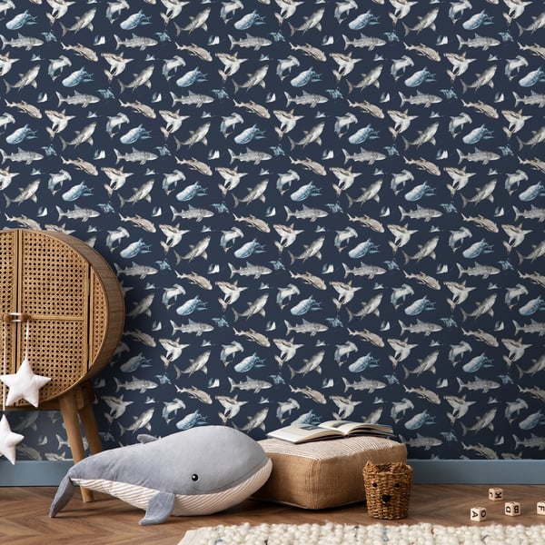 Galerie Wallpaper Product code: G78590_2 - Kids & Teens Wallpaper Collection - Navy Choke Blue Brown Colours -  