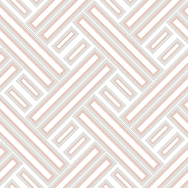 Galerie Wallpaper Product code: GX37600 - Geometrix Wallpaper Collection - Grey Rose Gold Colours -  