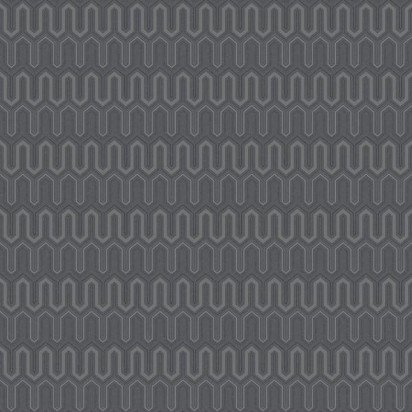 Galerie Wallpaper Product code: GX37614 - Geometrix Wallpaper Collection - Black Silver Colours -  