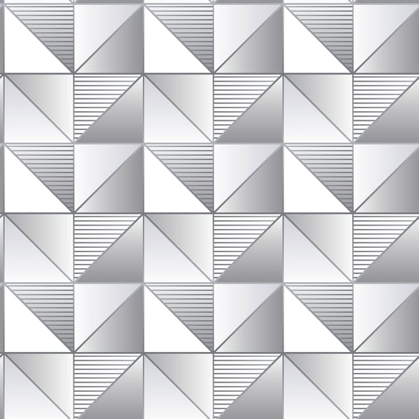 Galerie Wallpaper Product code: GX37630 - Geometrix Wallpaper Collection - Silver Grey Colours -  