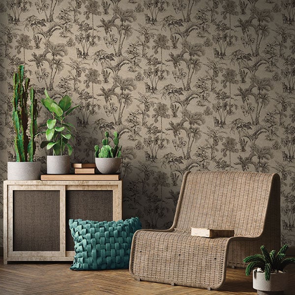 Galerie Wallpaper Product code: HV41022R - Havana Wallpaper Collection - Brown Black Colours -  