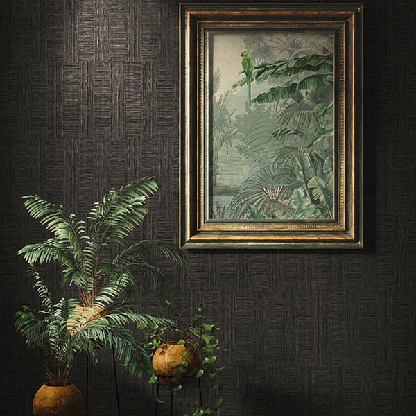 Galerie Wallpaper Product code: HV41046R - Havana Wallpaper Collection - Metallic Black Colours -  