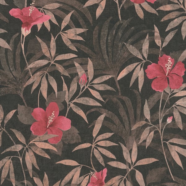 Galerie Wallpaper Product code: HV41053 - Havana Wallpaper Collection - Brown Red Black Colours -  