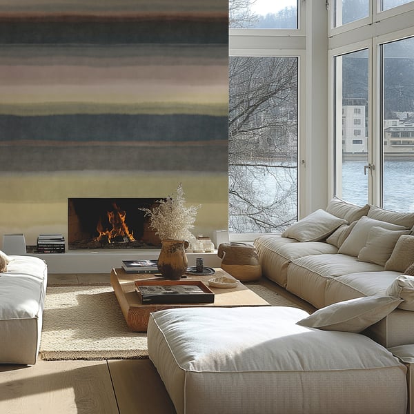 Galerie Wallpaper Product code: HZ62082M_2 - Horizon Wallpaper Collection - Brown Grey Green Colours -  