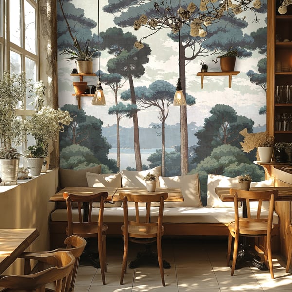 Galerie Wallpaper Product code: HZ62085M_2 - Horizon Wallpaper Collection - Brown Cream Green Colours -  