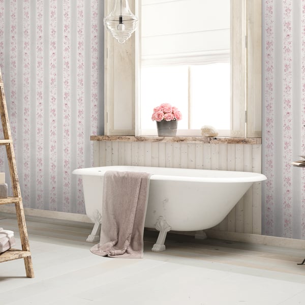 Galerie Wallpaper Product code: MC61049_2 - Maison Charme Wallpaper Collection - Grey, Pink, White Colours -  