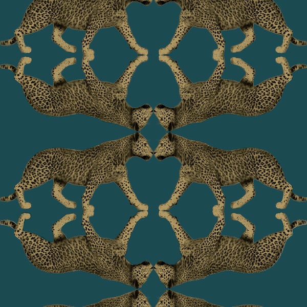 Galerie Wallpaper Product code: NHW1034 - Enchanted Wallpaper Collection - Teal Gold Colours -  