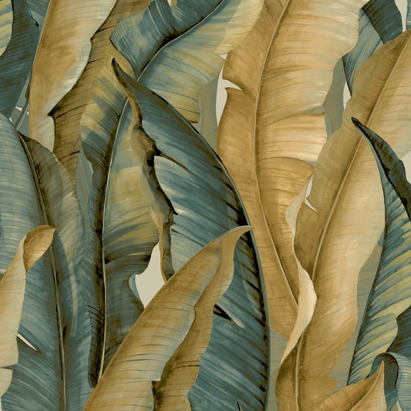 Galerie Wallpaper Product code: NHW1041 - Enchanted Wallpaper Collection - Blue Tan Colours -  