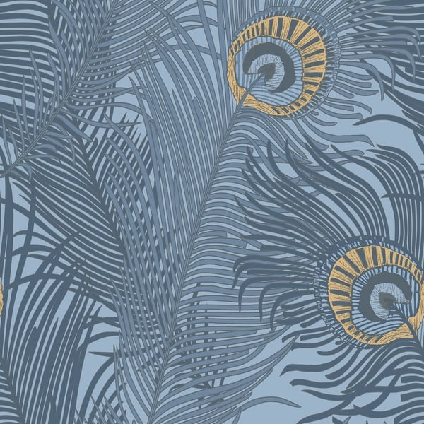 Galerie Wallpaper Product code: NHW1046 - Enchanted Wallpaper Collection - Blue Gold Colours -  