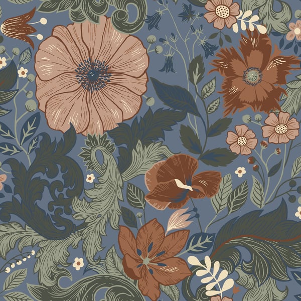 Galerie Wallpaper Product code: S13108 - Sommarang Wallpaper Collection - Blue Colours -  