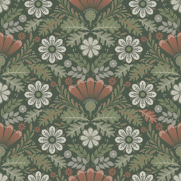 Galerie Wallpaper Product code: S24124 - Sommarang 2 Wallpaper Collection - Green Colours -  