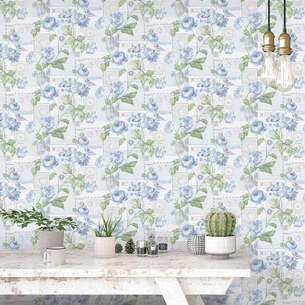 Galerie Wallpaper Product code: S45203R - Country Cottage Wallpaper Collection - Blue Colours -  