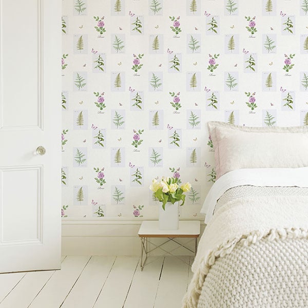 Galerie Wallpaper Product code: S45207R - Country Cottage Wallpaper Collection - Lilac Green Colours -  