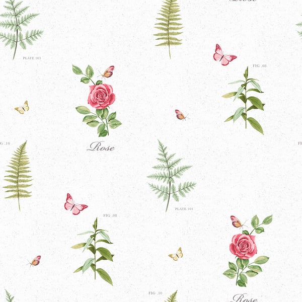 Galerie Wallpaper Product code: S45208 - Country Cottage Wallpaper Collection - Red Green Colours -  