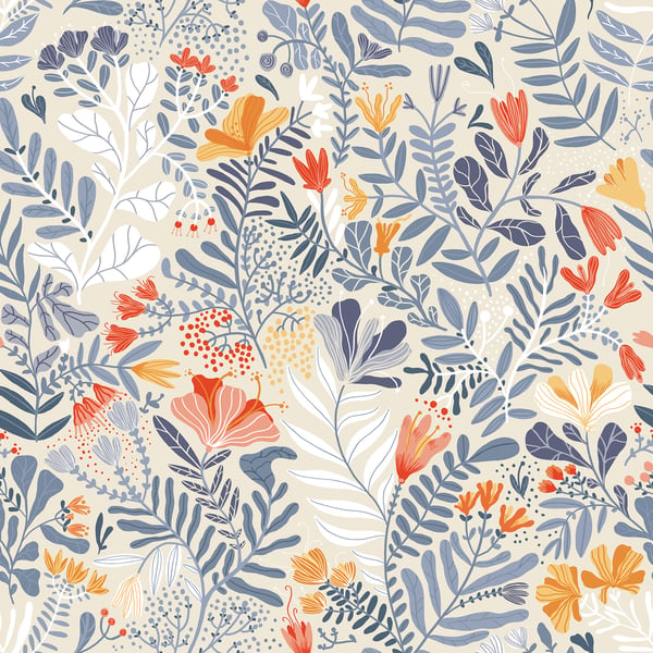 Galerie Wallpaper Product code: S55013 - Sommarang Wallpaper Collection - Blue Multi-coloured Colours -  