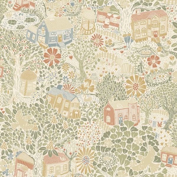 Galerie Wallpaper Product code: S63001 - Sommarang 2 Wallpaper Collection - Green, yellow, red Colours -  