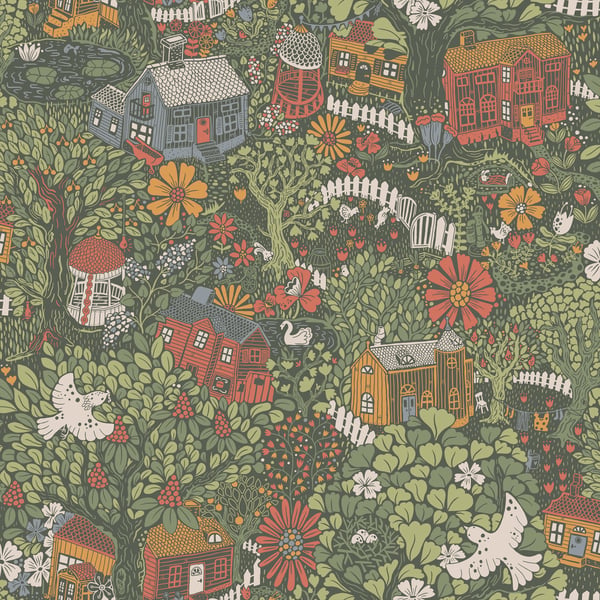 Galerie Wallpaper Product code: S63003 - Sommarang 2 Wallpaper Collection - Dark green Colours -  