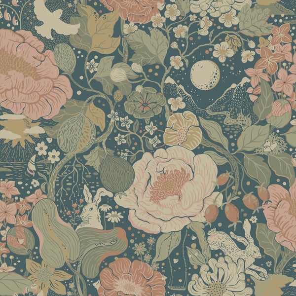 Galerie Wallpaper Product code: S63013 - Sommarang 2 Wallpaper Collection - Dark blue Colours -  