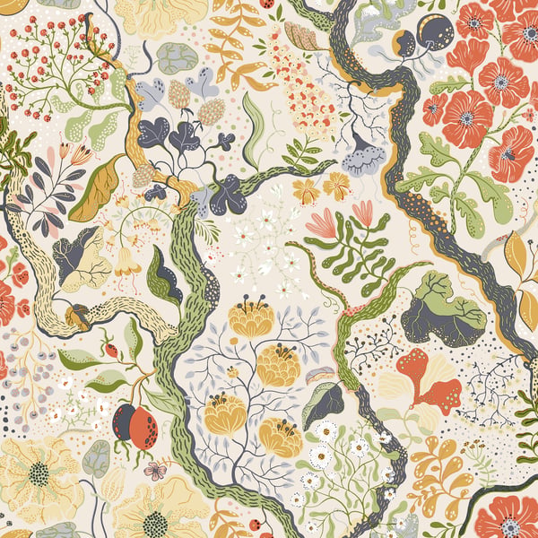 Galerie Wallpaper Product code: S65102 - Sommarang Wallpaper Collection - Green Multi-coloured Colours -  