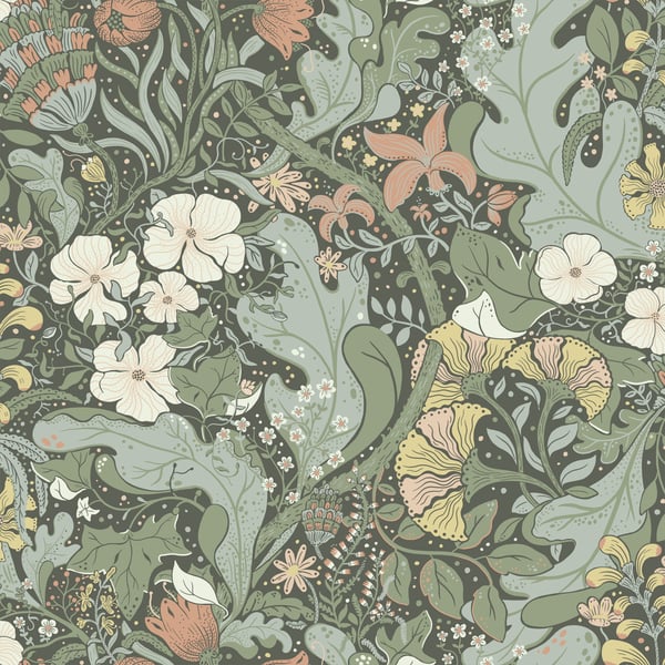 Galerie Wallpaper Product code: S83103 - Hjarterum Wallpaper Collection - Green Colours -  