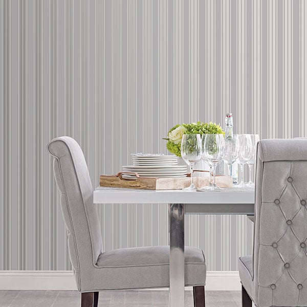 Galerie Wallpaper Product code: SB37905R - Simply Silks 4 Wallpaper Collection - Metallic Silver Colours -  