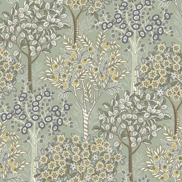 Galerie Wallpaper Product code: TJ40307 - Mulberry Tree Wallpaper Collection - Grey Green Colours -  