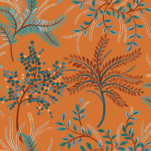 Galerie Wallpaper Product code: TJ40406 - Mulberry Tree Wallpaper Collection - Orange Colours -  