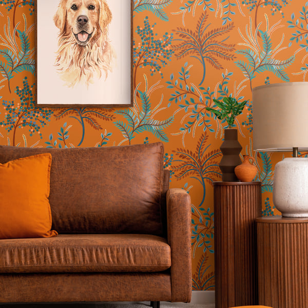 Galerie Wallpaper Product code: TJ40406_2 - Mulberry Tree Wallpaper Collection - Orange Colours -  