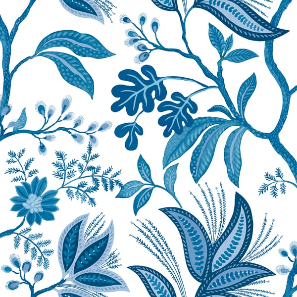 Galerie Wallpaper Product code: TJ41102 - Mulberry Tree Wallpaper Collection - Blue Colours -  