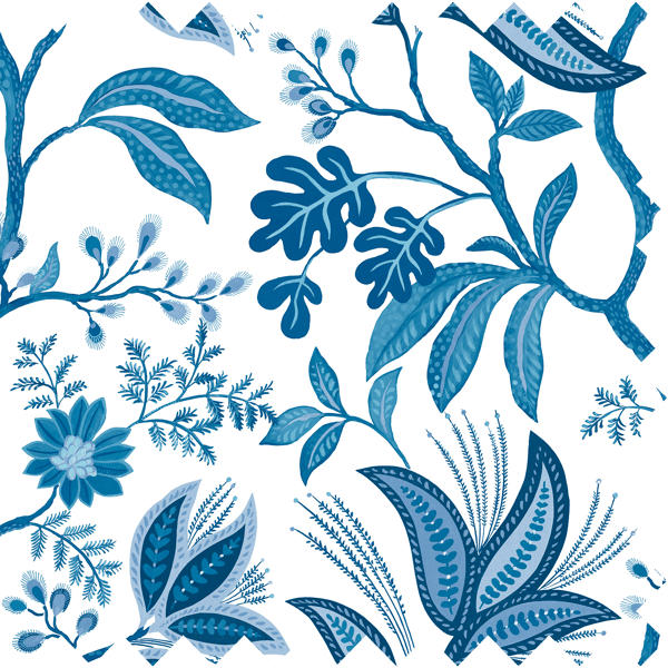 Galerie Wallpaper Product code: TJ42302F - Mulberry Tree Wallpaper Collection - Blue Colours -  