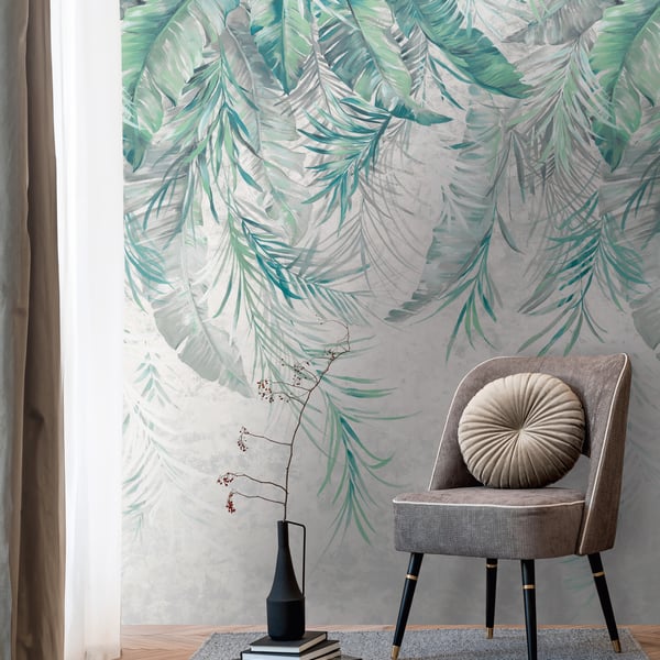 Galerie Wallpaper Product code: WH45189M_2 - Welcome Home Murals Wallpaper Collection - Blue, Grey, Green Colours -  