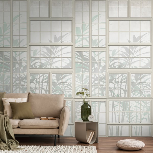 Galerie Wallpaper Product code: WH45213M_2 - Welcome Home Murals Wallpaper Collection - Cream, Grey, Green Colours -  