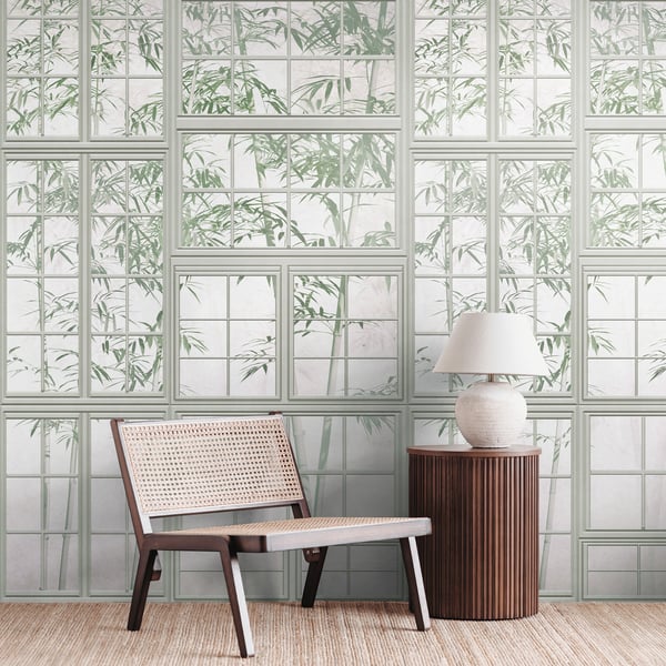 Galerie Wallpaper Product code: WH45214M_2 - Welcome Home Murals Wallpaper Collection - Cream, Grey, Green Colours -  