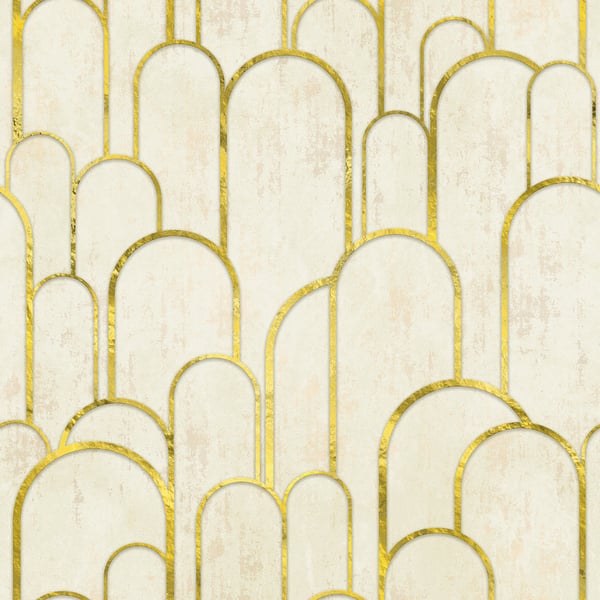 Galerie Wallpaper Product code: WH45224M_3 - Welcome Home Murals Wallpaper Collection - Cream, Yellow, Metallic Colours -  