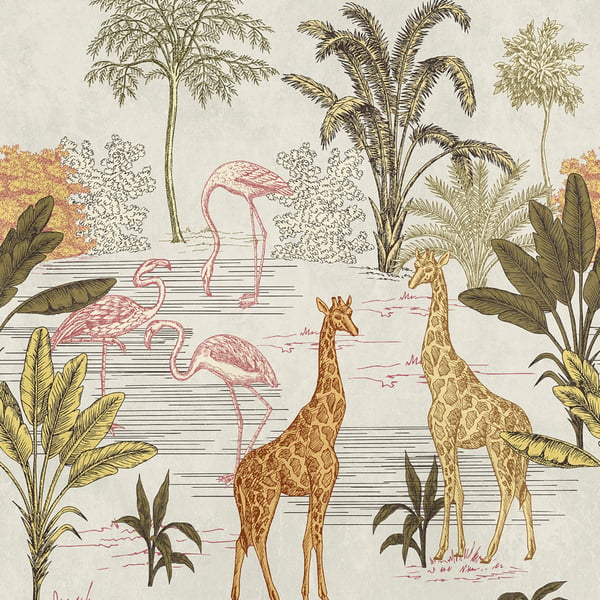 Galerie Wallpaper Product code: WH45241M_3 - Welcome Home Murals Wallpaper Collection - Beige, Yellow, Pink Colours -  