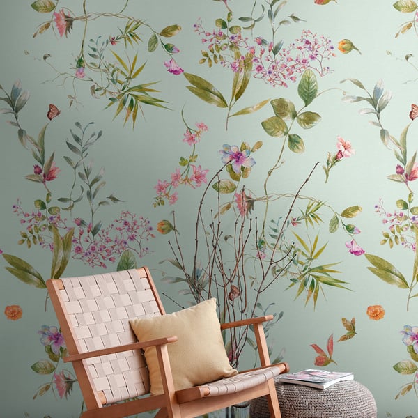 Galerie Wallpaper Product code: WH45247M_2 - Welcome Home Murals Wallpaper Collection - Blue, Multi-colour, Green Colours -  