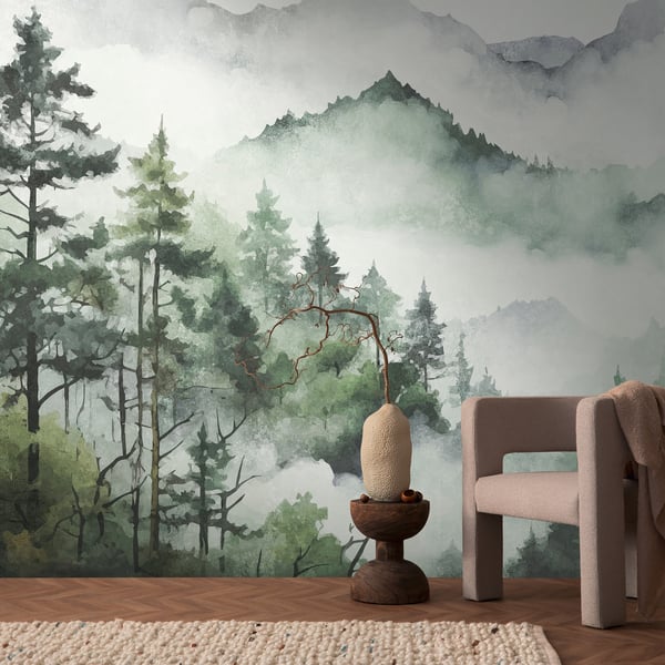 Galerie Wallpaper Product code: WH45264M_2 - Welcome Home Murals Wallpaper Collection - Grey, Green, White Colours -  