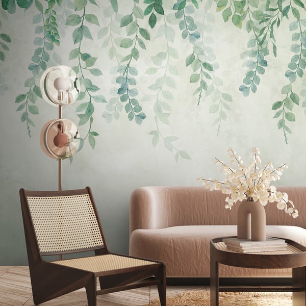 Galerie Wallpaper Product code: WH45272M_2 - Welcome Home Murals Wallpaper Collection - Cream, Grey, Green Colours -  