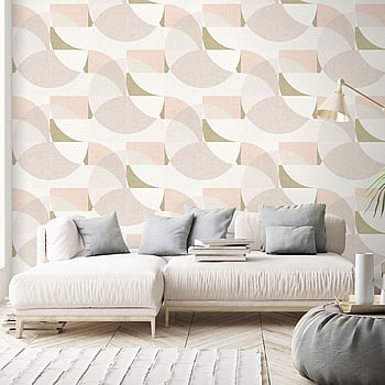 Galerie Wallcoverings Product Code 10150-05 - ELLE Decoration Wallpaper Collection - Blush Pink Gold Cream Colours -  